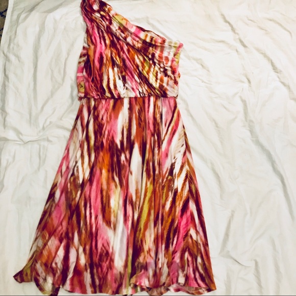 NWT Suzi Chin for Maggy Boutique Shoulder Dress 4 - Picture 5 of 8